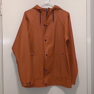 Men’s rusty orange rain jacket size S